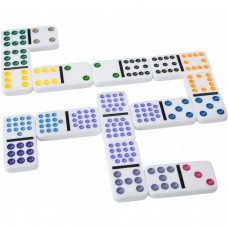 Ideal Double 12-Color Dot Dominoes in Tin   551380409